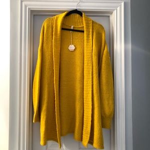 PinkBlush Yellow Oversized Cardigan